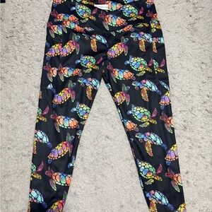 Colorful Turtle Print Women’s Leggings